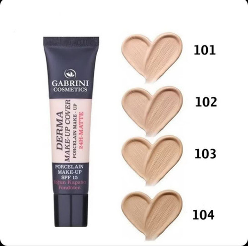 کرم پودر مات 24 ساعته درما گابرینی (GABRINI) شماره 101